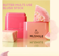 2-in-1 Flat Tube Fruit Blush & Lipstick Stick | Easy to Apply, Highlighter & Contour | Multi-Use Lip & Cheek Makeup