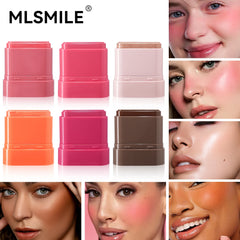 2-in-1 Flat Tube Fruit Blush & Lipstick Stick | Easy to Apply, Highlighter & Contour | Multi-Use Lip & Cheek Makeup