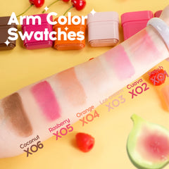 2-in-1 Flat Tube Fruit Blush & Lipstick Stick | Easy to Apply, Highlighter & Contour | Multi-Use Lip & Cheek Makeup