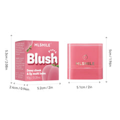 2-in-1 Flat Tube Fruit Blush & Lipstick Stick | Easy to Apply, Highlighter & Contour | Multi-Use Lip & Cheek Makeup