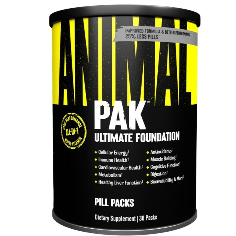 Animal Pak - Zinc, Vitamins C, B, D, and Amino Acids – Sports Nutrition Multivitamin for Women & Men, 30 Count