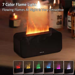 Mini Flame Air Aroma Humidifier – Essential Oil Diffuser with LED Light