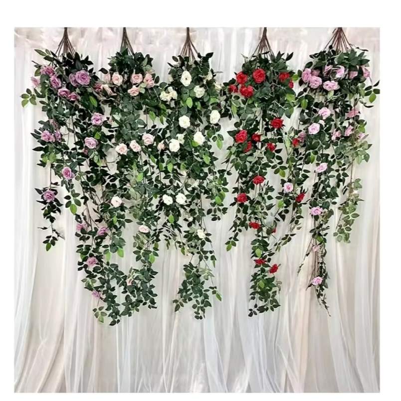 Artificial Rose Wall Hangings for Wedding & Home Decor Red
