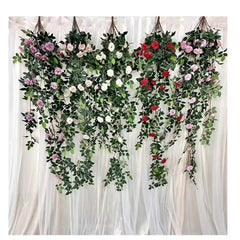 Artificial Rose Wall Hangings for Wedding & Home Decor Pink