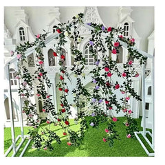 Artificial Rose Wall Hangings for Wedding & Home Decor White
