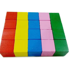 Colorful Wooden Square Blocks Set – Fun Way to Build Motor Skills