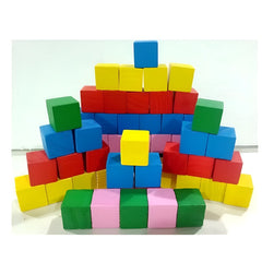 Colorful Wooden Square Blocks Set – Fun Way to Build Motor Skills