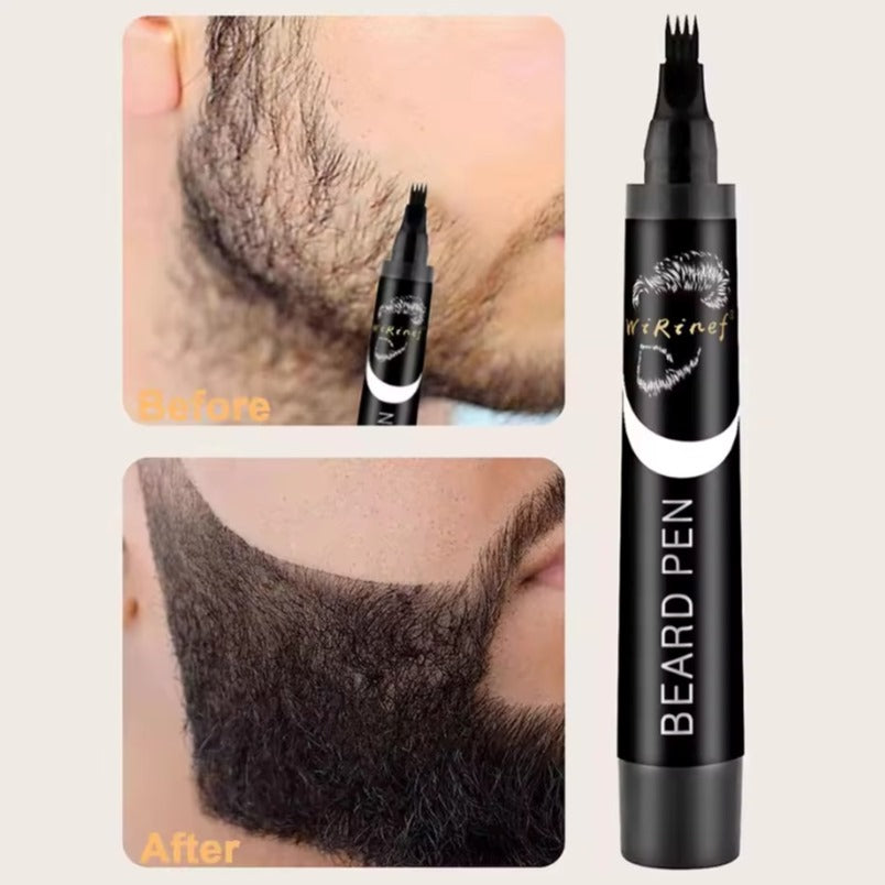 Beard Pen Filler Set – Barber Styling Pencil and Beard Enhancer Brush