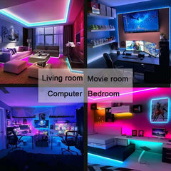 Bluetooth USB LED Strip Light – Colorful RGB Lighting for TV & Desk