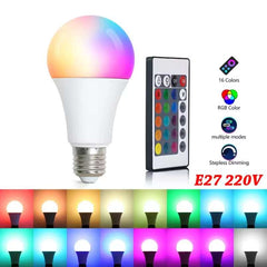 LED Light Bulb E27 RGB – Colorful Lighting with IR Remote Control