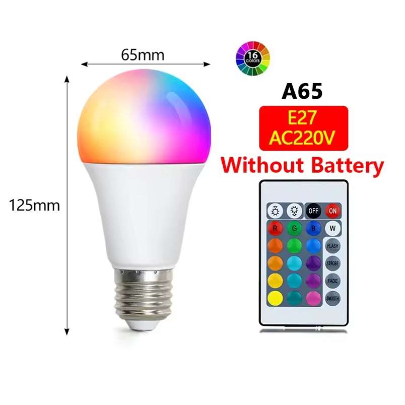 LED Light Bulb E27 RGB – Colorful Lighting with IR Remote Control