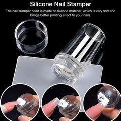 Clear Silicone Nail Art Stamper – Perfect for Creative and Precise Designs