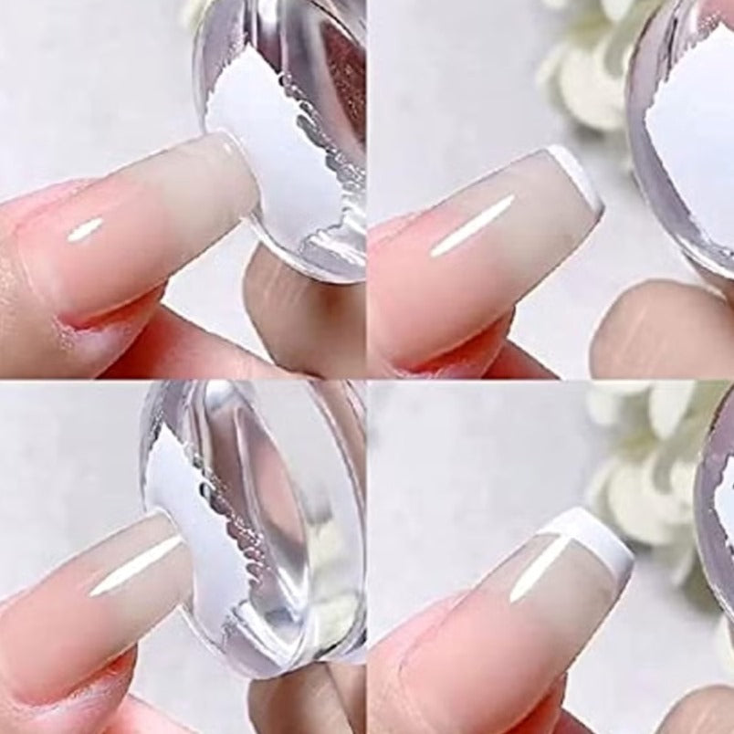 Clear Silicone Nail Art Stamper – Perfect for Creative and Precise Designs