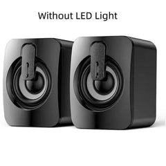 Computer Speakers – HIFI Stereo USB Sound Box with LED Lights & Mic