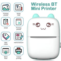 Cute Portable Thermal Mini Printer – No Ink Needed, Print Anytime, Anywhere