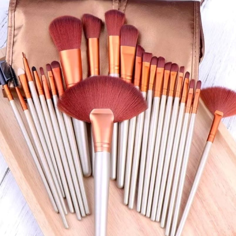 Deluxe Golden Rose Makeup Brush Set – Perfect for Flawless Glamour