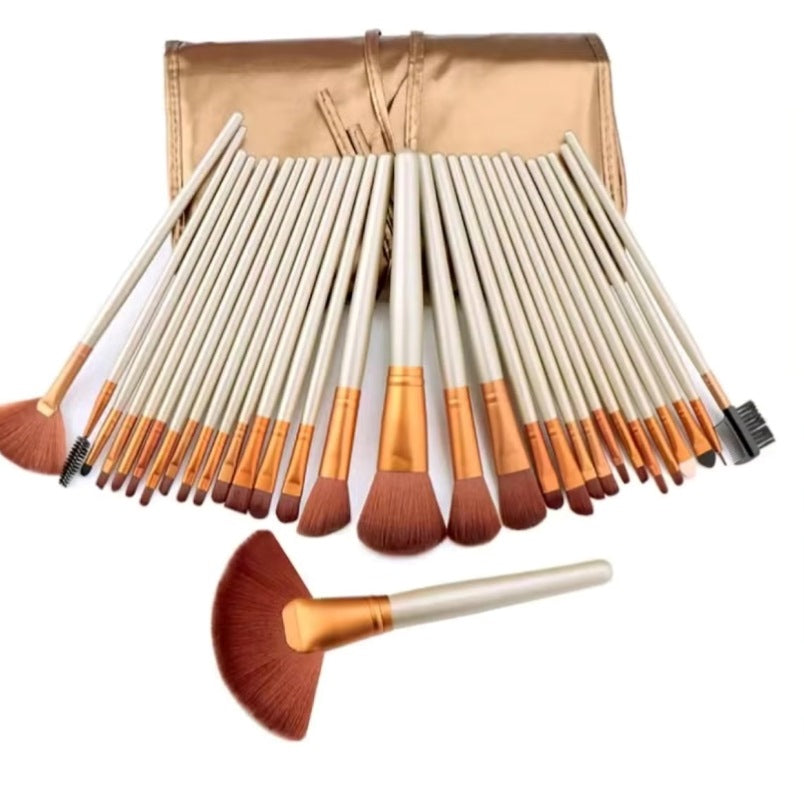 Deluxe Golden Rose Makeup Brush Set – Perfect for Flawless Glamour