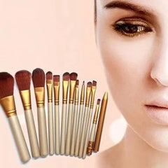 Deluxe Golden Rose Makeup Brush Set – Perfect for Flawless Glamour