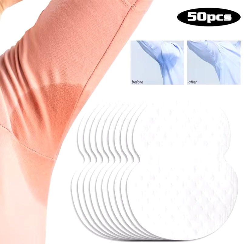 50Pcs Disposable Underarm Sweat Pads – Stay Fresh & Dry All Day