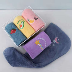 Super Absorbent Quick-Dry Hair Towel – Soft & Cute Wrap for Women & Girls