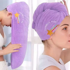 Super Absorbent Quick-Dry Hair Towel – Soft & Cute Wrap for Women & Girls