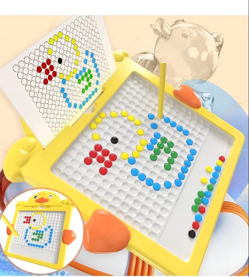 Duck-Themed Magnetic Drawing Board with Beads
