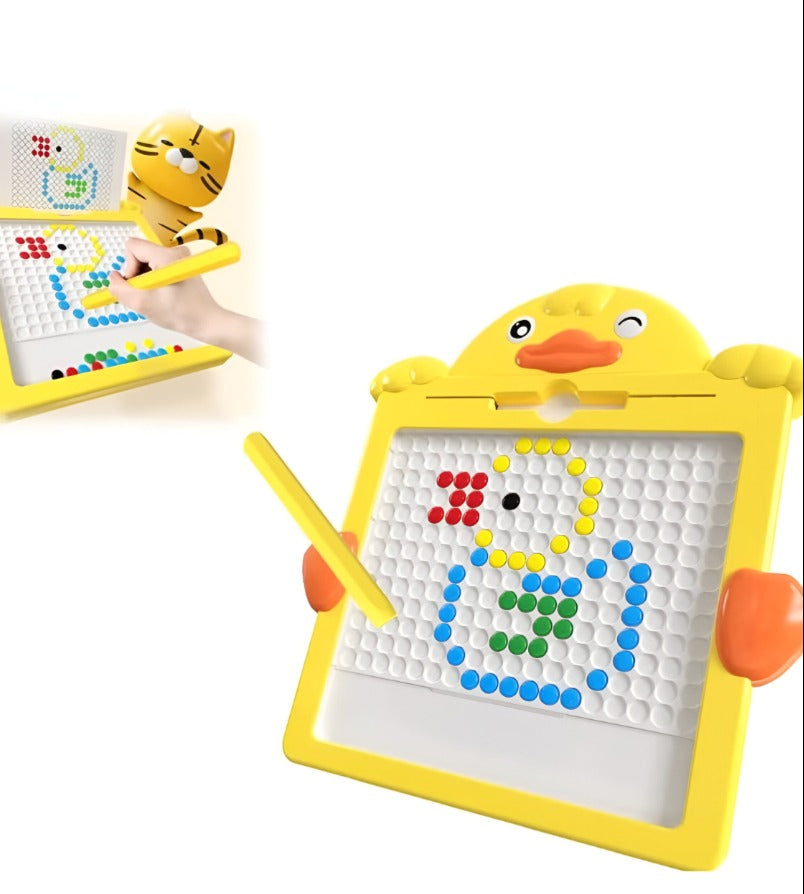 Duck-Themed Magnetic Drawing Board with Beads
