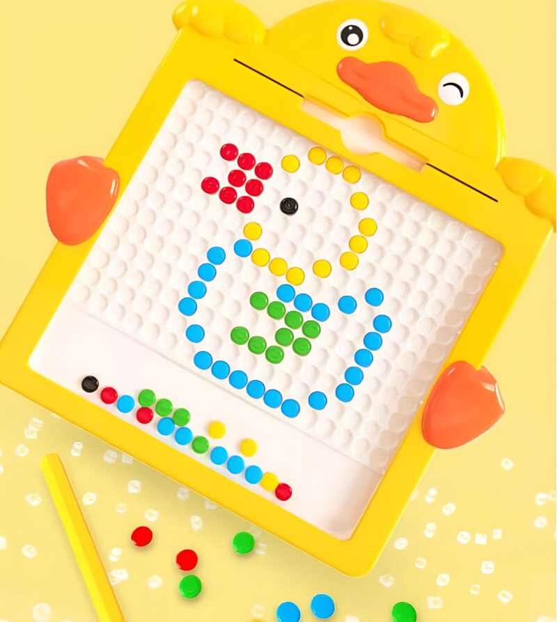 Duck-Themed Magnetic Drawing Board with Beads
