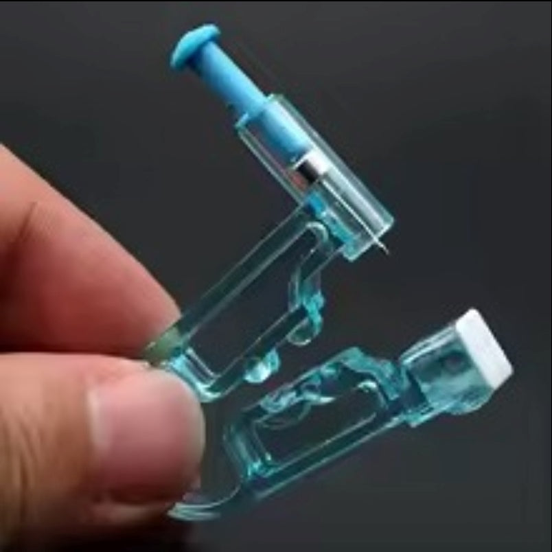 Disposable Blue Sterile Ear Piercing Gun – Safe & Painless Piercing