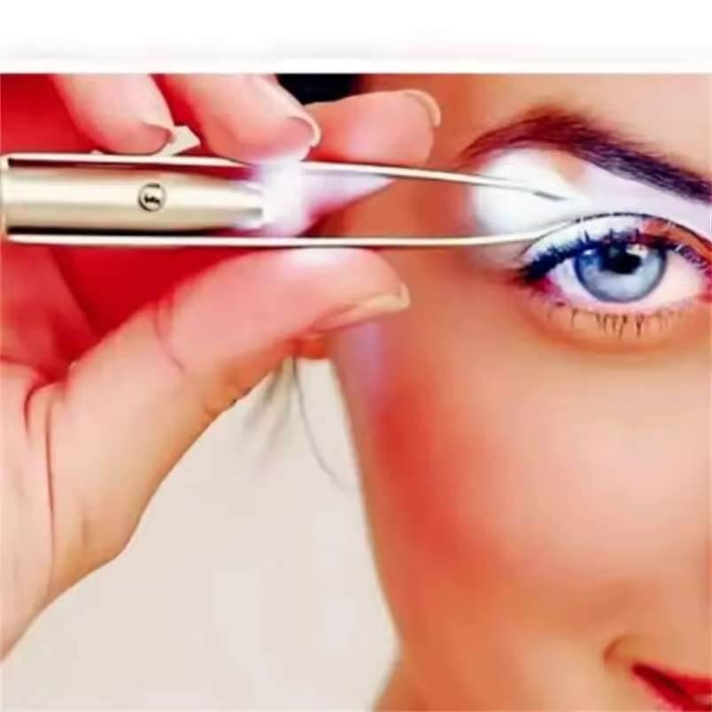 Portable Stainless Steel LED Tweezer – Smart Eyebrow Hair Removal Tool