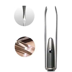 Portable Stainless Steel LED Tweezer – Smart Eyebrow Hair Removal Tool