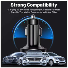 100W 6-Port Fast Car Charger – PD & QC3.0 USB Type-C Adapter