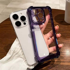 Luxury Shockproof Clear Phone Case – Silicone Bumper Transparent Cover for iPhone Pro Max & More