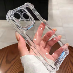 Luxury Shockproof Clear Phone Case – Silicone Bumper Transparent Cover for iPhone Pro Max & More