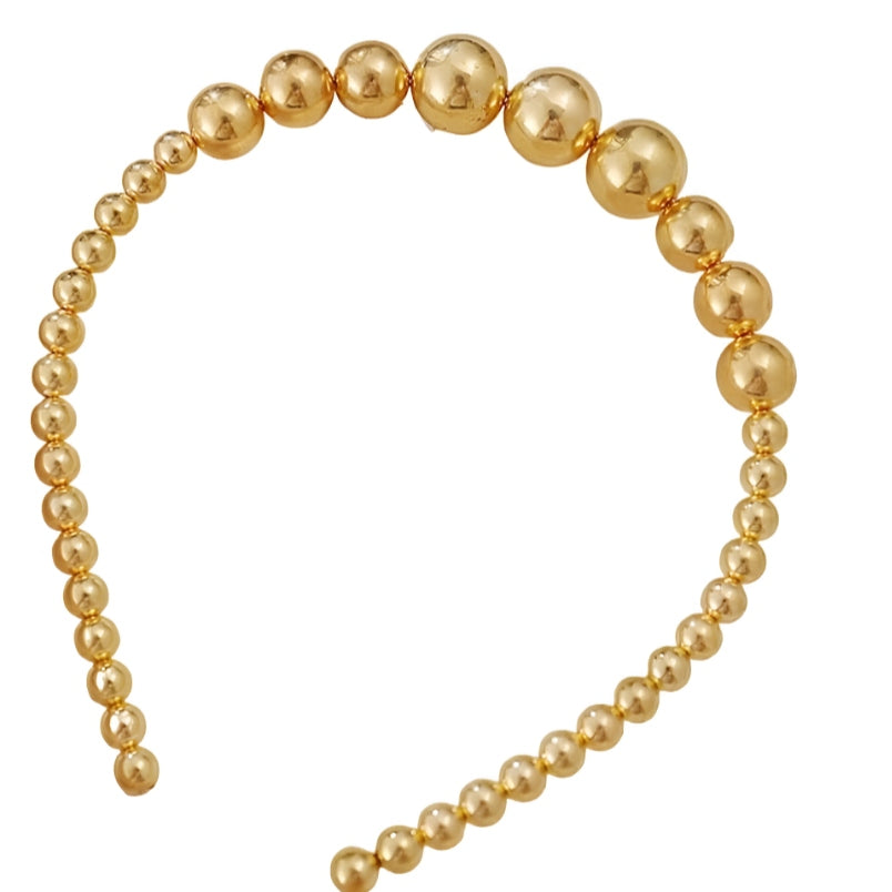 Gold Pearl Adorned Headband Hair Accessory for Girls

