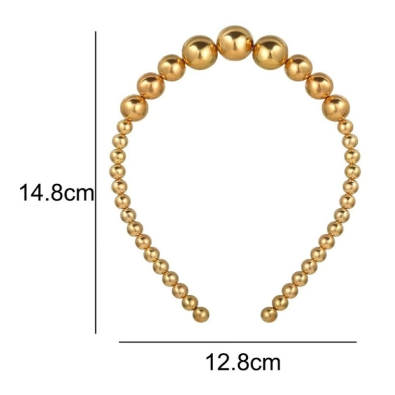 Gold Pearl Adorned Headband Hair Accessory for Girls

