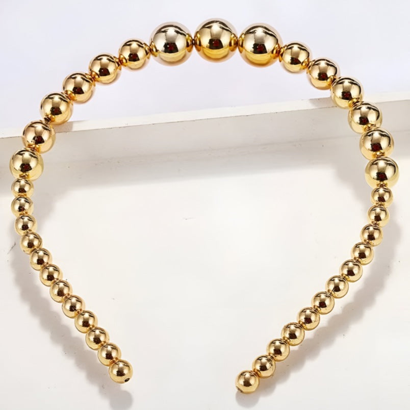 Gold Pearl Adorned Headband Hair Accessory for Girls

