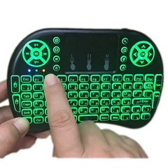 Backlight English Russian French Spanish Portugal Fly Air Mouse 2.4G Touchpad for Android TV Box PC I8 Mini Wireless Keyboard