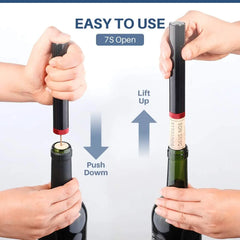 Wine Opener Air Pump Wine Bottle Opener Stainless Steel Pin Cork Remover Air Pressure Corkscrew Kitchen Tools Bar Accessory