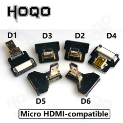 كابل مرن مسطح متوافق مع موصل HDMI من شريط FPV Raspberry Pi 4 Micro HDMI إلى HDMI/Mini HDMI أنثى بزاوية 90 درجة FFC 20 سنًا