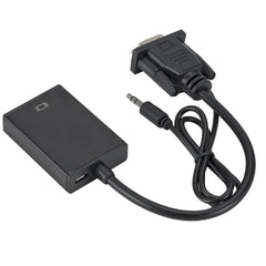VGA to HDMI Converter Adapter 1080P VGA Male to HDMI Female Adapter Cable With 3.5mm Audio Output  for PC Laptop HDTV Projector