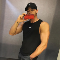 GITF Mannen Bodybuilding Tank Tops Gym Workout Fitness Mouwloos Shirt Running Kleding Stringer Singlet Zomer Toevallige Vest