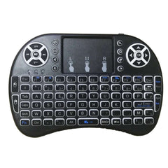 Backlight English Russian French Spanish Portugal Fly Air Mouse 2.4G Touchpad for Android TV Box PC I8 Mini Wireless Keyboard