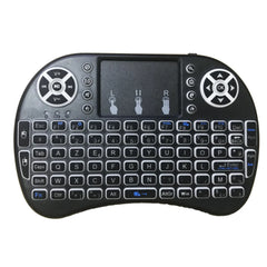 Backlight English Russian French Spanish Portugal Fly Air Mouse 2.4G Touchpad for Android TV Box PC I8 Mini Wireless Keyboard
