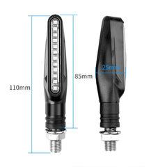 إشارات الانعطاف LED للدراجات النارية ومؤشرات الاتجاه وامضة ضوء الفرامل الخلفي وامض ضوء إشارة التوقف مصباح DRL للدراجات النارية