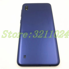 غطاء خلفي للبطارية عالي الجودة مقاس 6.2 بوصة لهاتف Samsung Galaxy A10 2019 A105 A105F مع زر جانبي ومفتاح وعدسة كاميرا