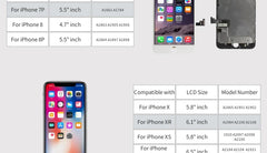 For iPhone 6 6S Plus 6P 6SP LCD Screen Full Set Display Replacement Black White LCD Touch Digitizer Assembly+Front Camera