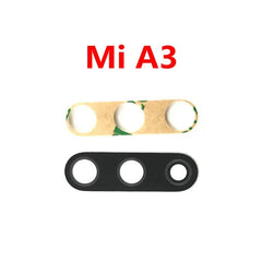 قطعتان/مجموعة، غطاء عدسة زجاجية للكاميرا الخلفية لهاتف Xiaomi Mi A3 مع لاصق لاصق لقطع غيار Xiaomi Mi A1 A2 Lite