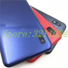 غطاء خلفي للبطارية عالي الجودة مقاس 6.2 بوصة لهاتف Samsung Galaxy A10 2019 A105 A105F مع زر جانبي ومفتاح وعدسة كاميرا