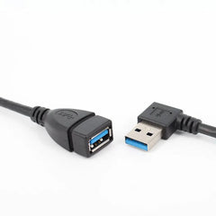 كابل تمديد USB 3.0 بزاوية 90 درجة يمين/يسار/أعلى/أسفل، سلك محول من ذكر إلى أنثى، كابلات USB، سلك تمديد